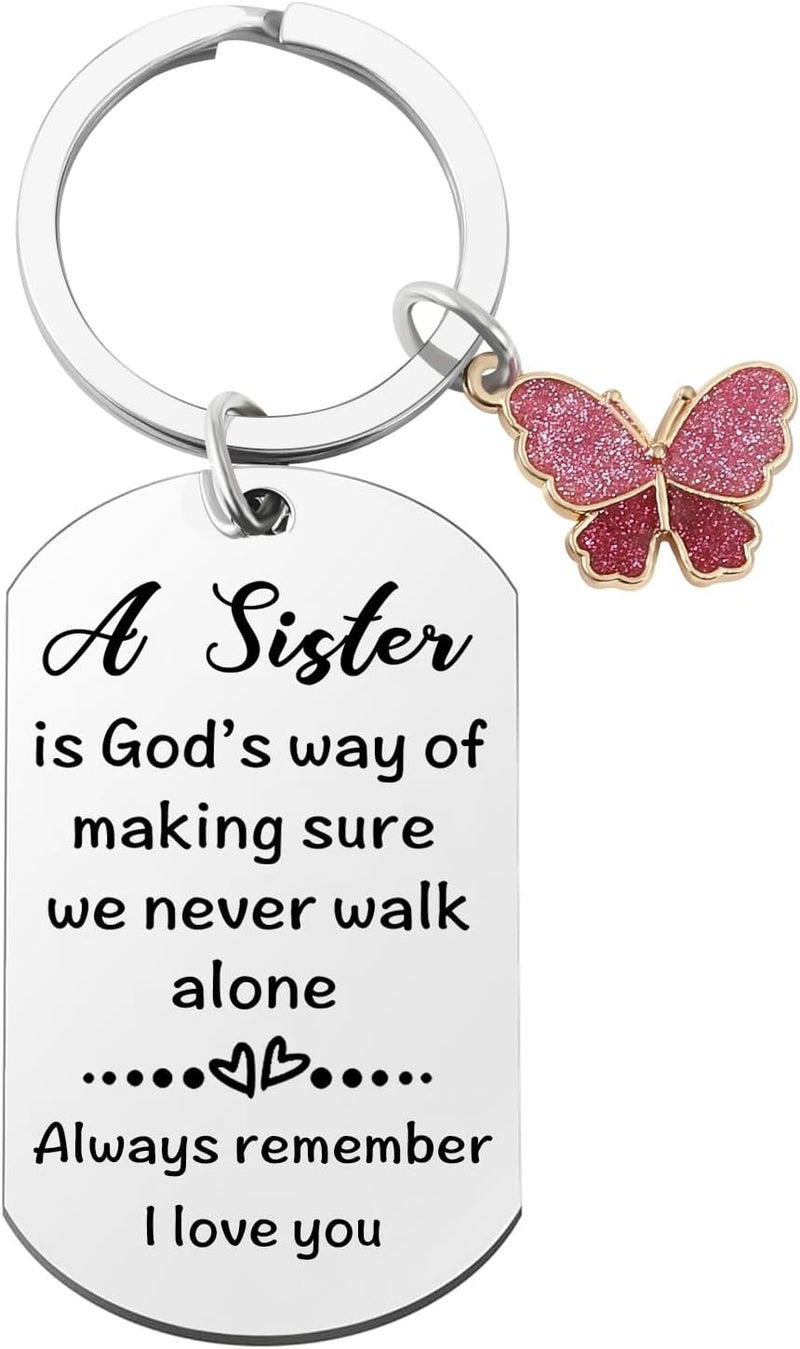 Keniot Gift for Sister, Sister Birthday Christmas Valentines Day Gifts keychain from Brother - Image 1